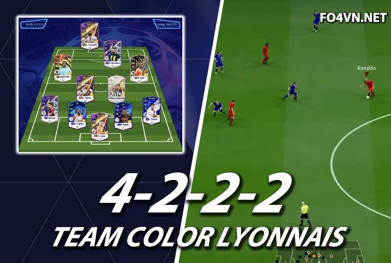 Chiến thuật FC Online : Sơ đồ 4222 với team color Lyons