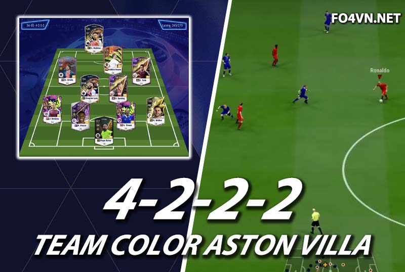 Chiến thuật FC Online : Phát huy sức mạnh của Aston Villa với 4222