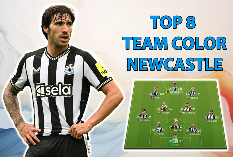 Tham khảo 8 đội hình top rank Hàn với team color Newcastle United