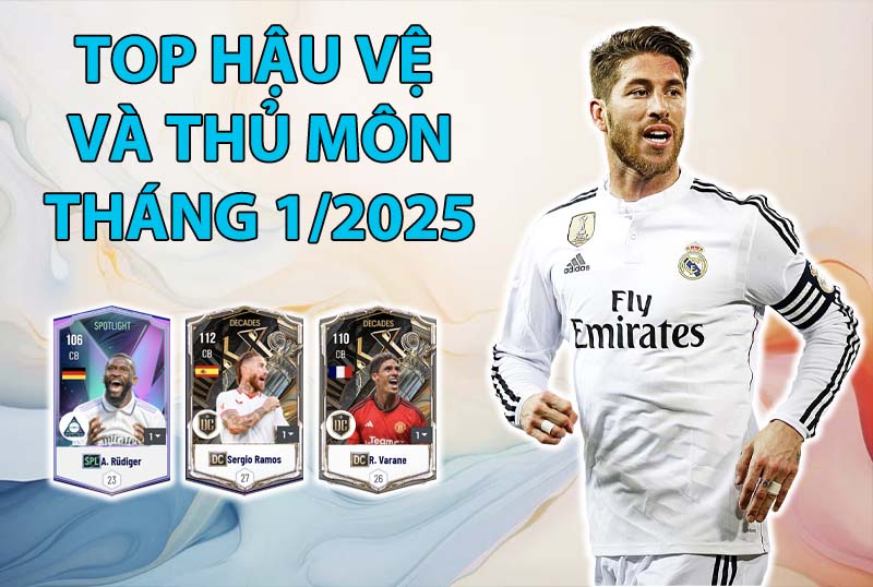 Những cầu thủ được dùng nhiều nhất FC Online tháng 1/2025 vị trí hậu vệ và thủ môn