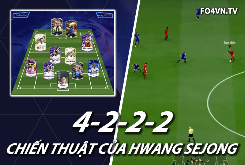 Chiến thuật FC Online : Sơ đồ 4222 top 1 rank Hàn của GenG Hwang Sejong