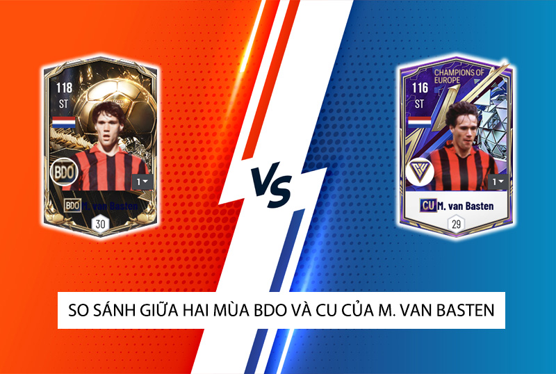 So sánh hai mùa giải BDO và CU của Marco Van Basten trong FC Online