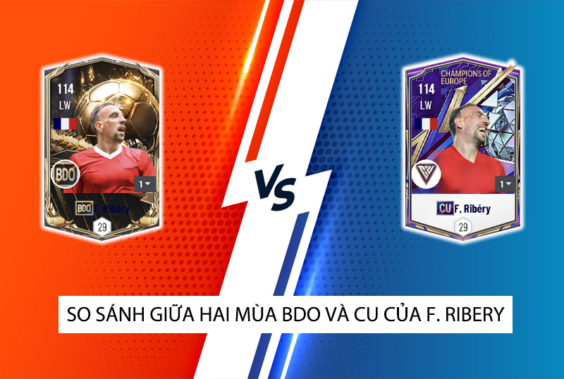 So sánh hai mùa giải BDO và CU của F. Ribery trong FC Online