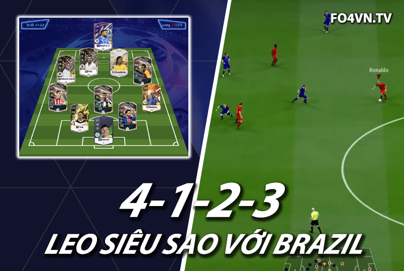Chiến thuật FC Online : Sơ đồ 4123 với team color Brazil