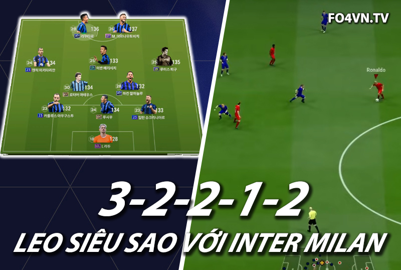 Chiến thuật FC Online : Sơ đồ 32212 với team color Inter Milan