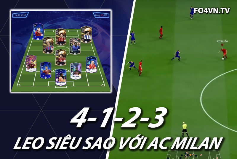 Chiến thuật FC Online : Sơ đồ 4123 với team color AC Milan