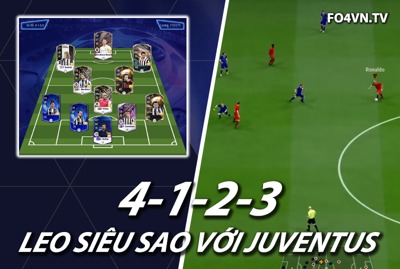 Chiến thuật FC Online : Sơ đồ 4123 với team Juventus top rank Hàn
