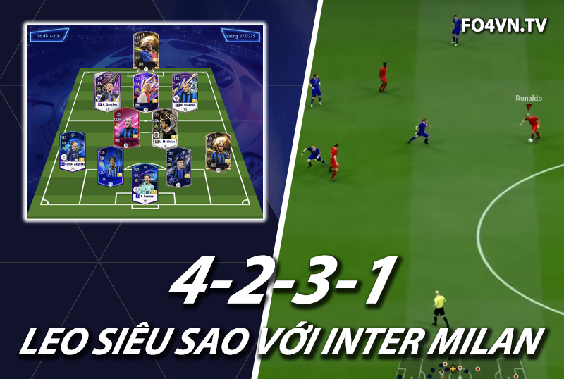 Chiến thuật FC Online : Sơ đồ 4231 với team Inter Milan top rank Hàn