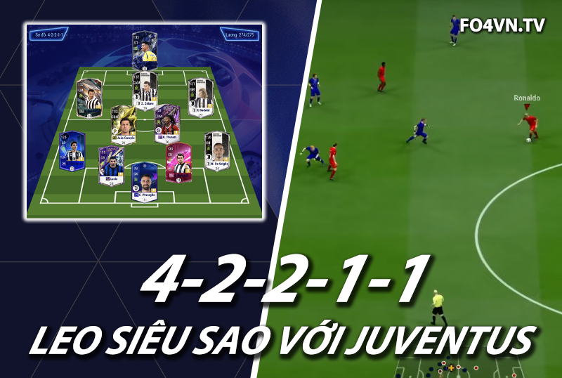 Chiến thuật FC Online : Sơ đồ 42211 với team Juventus top rank Hàn