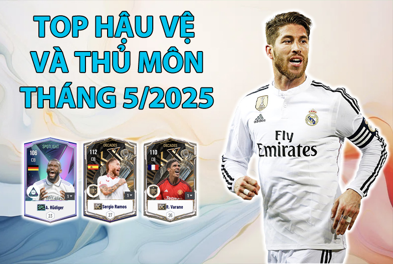 Những cầu thủ dùng nhiều nhất FC Online Hàn tháng 5/2025 vị trí phòng ngự