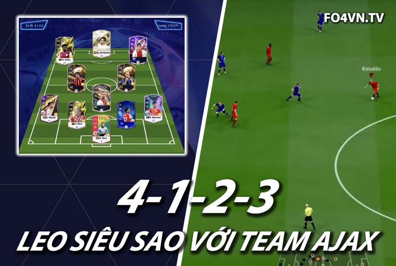 Chiến thuật FC Online : Sơ đồ 4123 với team Ajax top rank Hàn