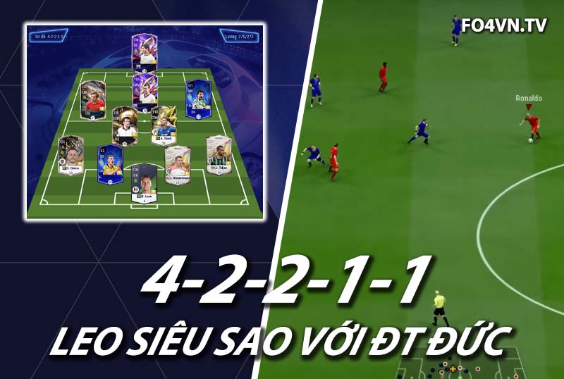 Chiến thuật FC Online : Sơ đồ 42211với team ĐT Đức top rank Hàn