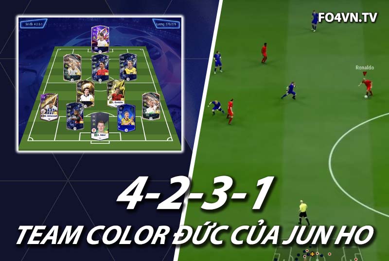 Chiến thuật FC Online : Sơ đồ 4231 team color Đức của Jun Ho