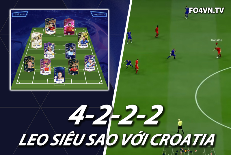 Chiến thuật FC Online : Sơ đồ 4222 với team Croatia meta 11 với Suker ITM +8