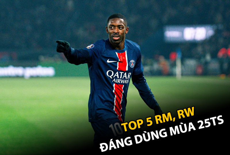 Top 5 tiền vệ cánh phải dùng nhất mùa 25TS trong FC Online