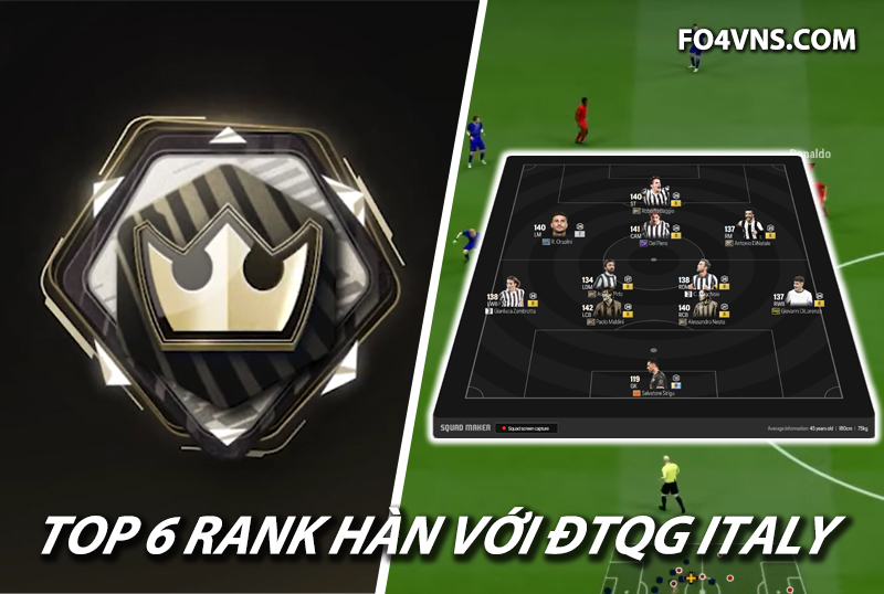 Top 6 đội hình team color ĐTQG Italy siêu sao Hàn