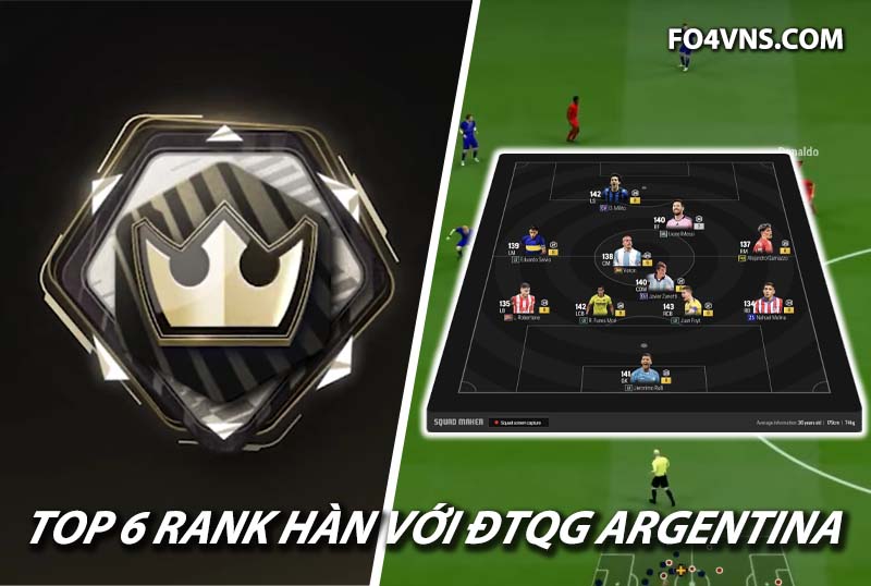 Top 6 đội hình team color ĐTQG Argentina siêu sao Hàn
