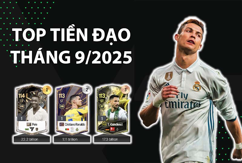Những cầu thủ dùng nhiều nhất FC Online Hàn tháng 9/2025 vị trí tiền đạo