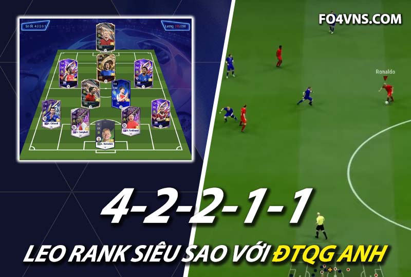 Chiến thuật FC Online : Sức mạnh của team ĐT Anh đượng đại với 42211