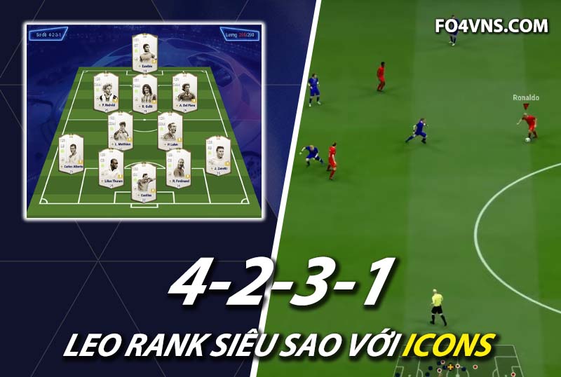 Chiến thuật FC Online : Sức mạnh của team ICONS +8 với sơ đồ 4231