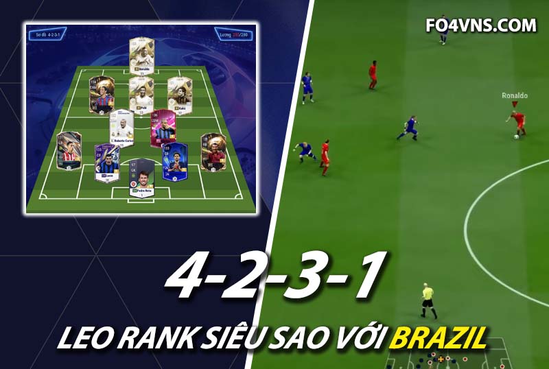 Chiến thuật FC Online : Phát huy sức mạnh của team Brazil với sơ đồ 4231