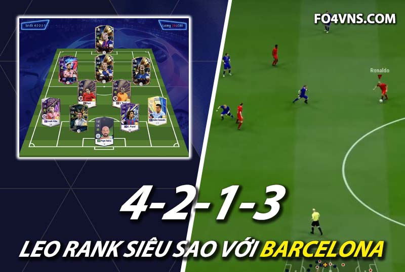 Chiến thuật FC Online : Phát huy sức mạnh của team Barcelona với sơ đồ 4213