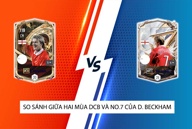 So sánh hai mùa giải DCB và NO.7 của D. Beckham trong FC Online