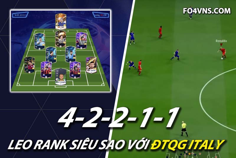 Chiến thuật FC Online : Phát huy sức mạnh team Italy với sơ đồ 42211