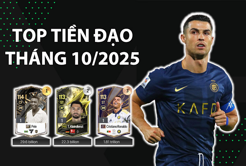 Những cầu thủ dùng nhiều nhất FC Online Hàn tháng 10/2025 vị trí tiền đạo
