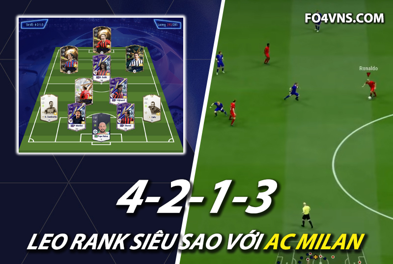 Chiến thuật FC Online : Phát huy sức mạnh team AC Milan với sơ đồ 4213