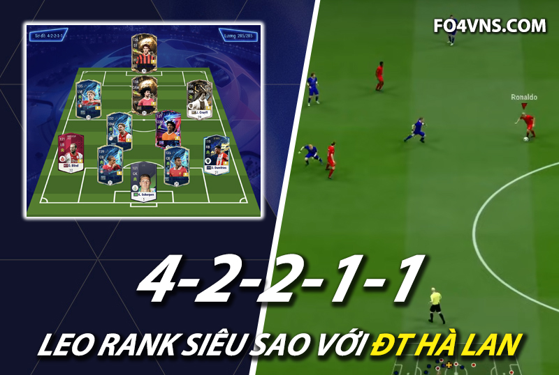 Chiến thuật FC Online : Phát huy sức mạnh team Hà Lan với sơ đồ 42211
