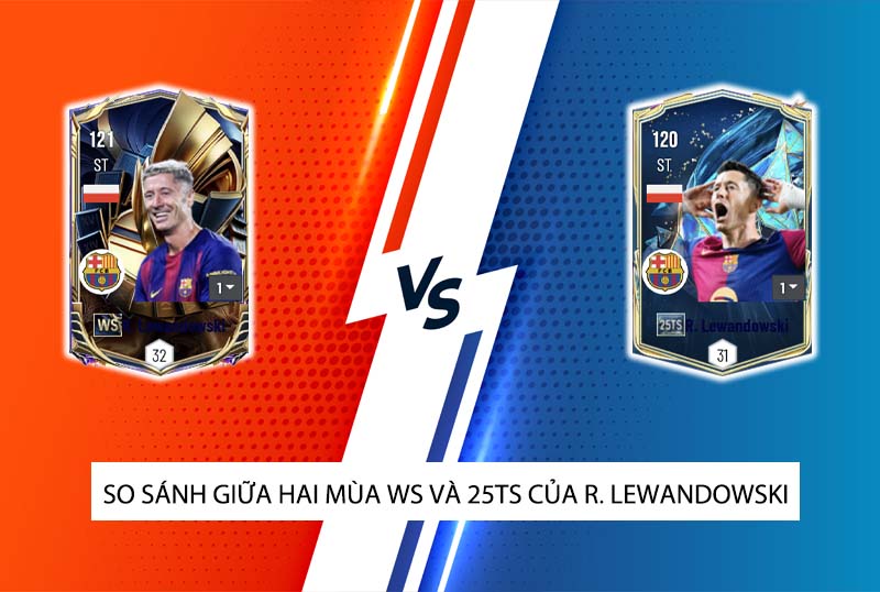 So sánh hai mùa giải WS và 25TS của R. Lewandowski trong FC Online