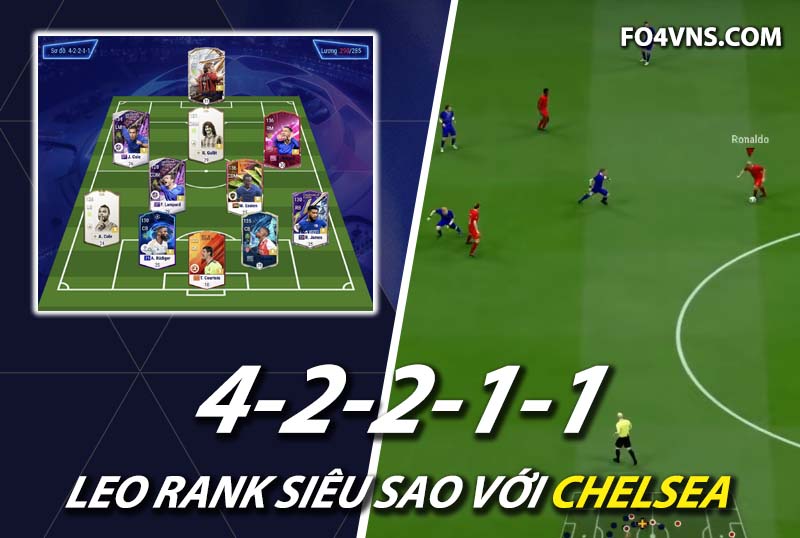Chiến thuật FC Online : Phát huy sức mạnh team Chelsea với sơ đồ 42211
