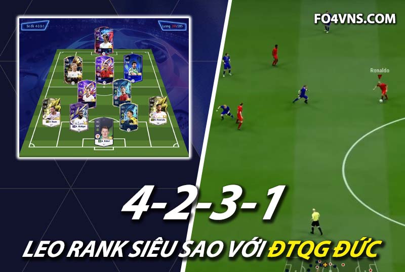 Chiến thuật FC Online : Sơ đồ 4231 với team color ĐT Đức top rank Hàn