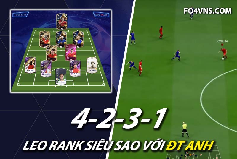 Chiến thuật FC Online : Sức mạnh của team ĐT Anh 2006 với 4231 top rank Hàn