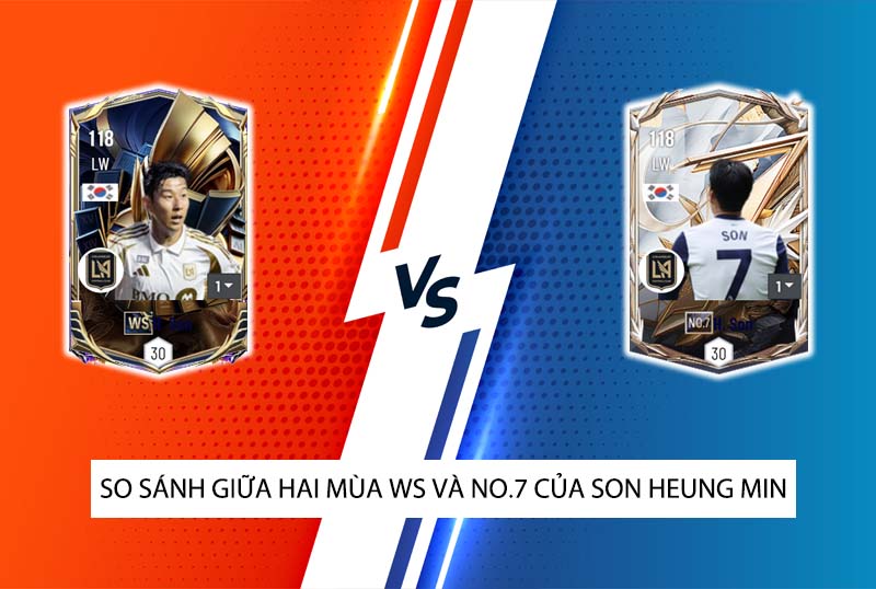 So sánh hai mùa giải WS và NO.7 của Son Heung Min trong FC Online