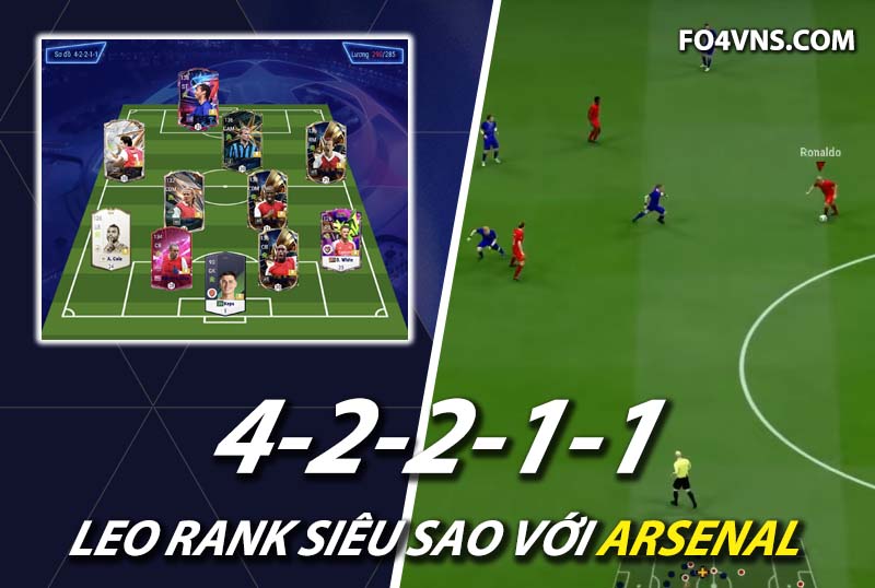 Chiến thuật FC Online : Tái hiện lại Arsenal Invincibles với sơ đồ 42211 rank Hàn