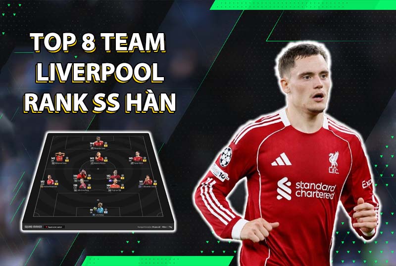 Tham khảo top 8 đội hình team color Liverpool rank siêu sao Hàn