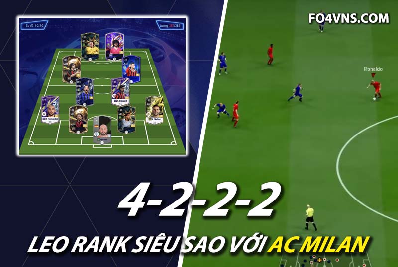 Chiến thuật FC Online : Kết hợp song sát Crespo và Gullit trong sơ đồ 4222 AC Milan
