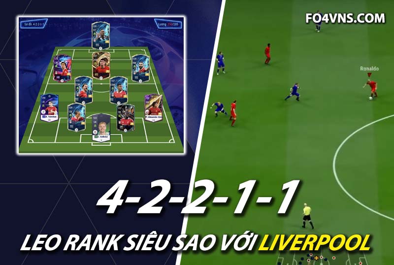Chiến thuật FC Online : Sơ đồ 42211 team color Liverpool với đầu tàu Isak