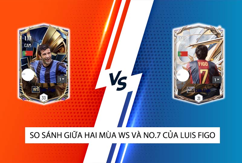 So sánh hai mùa giải WS và NO.7 của Luis Figo trong FC Online