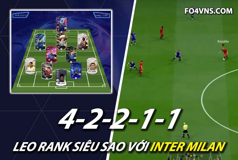 Chiến thuật FC Online : Sơ đồ 42211 team color Inter với đầu tàu Martinez