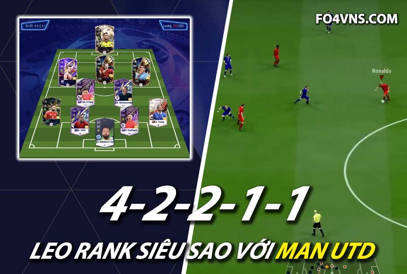 Chiến thuật FC Online : Phát huy sức mạnh bộ 3 Cristiano, Rooney, Tevez với Man Utd