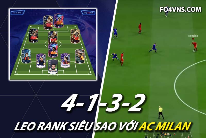 Chiến thuật FC Online : Team AC Milan 4132 với song sát Basten và Mandzukic