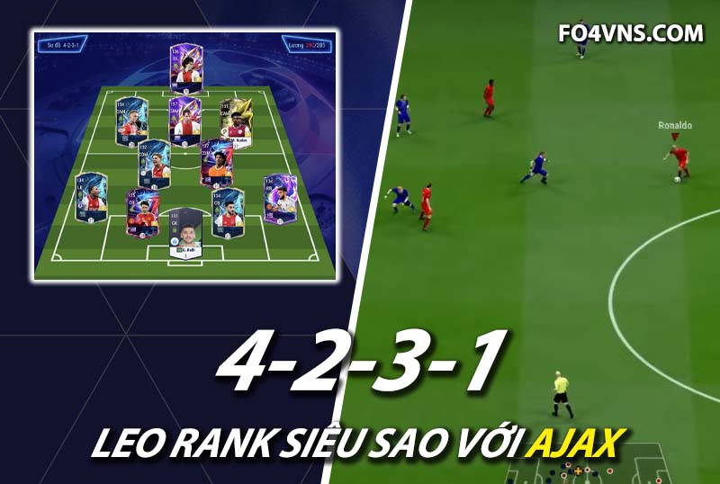 Chiến thuật FC Online : Kết hợp Basten và Cruyff  với sơ đồ 4231 Ajax