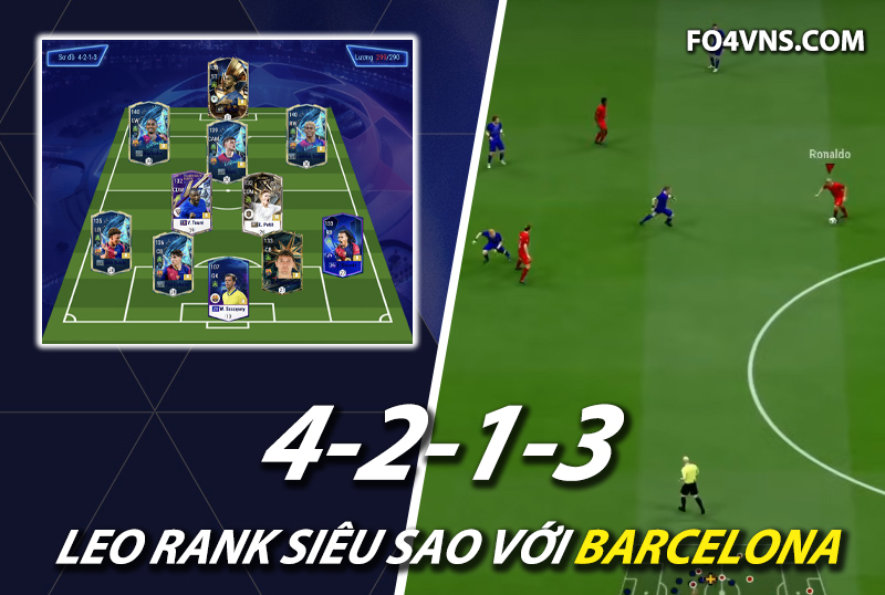 Chiến thuật FC Online : Sơ đồ Barcelona 4213 với đầu tàu Samuel Eto'o