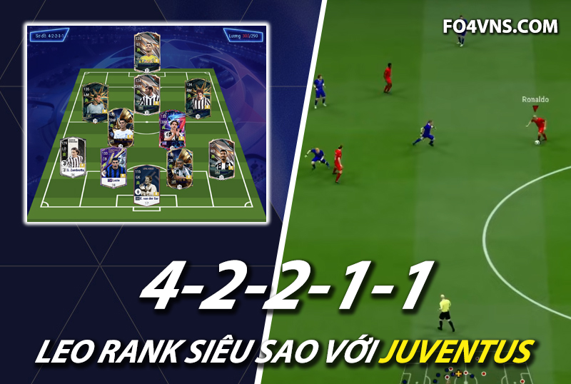 Chiến thuật FC Online : Sức mạnh của team Juventus với 42211 top rank Hàn