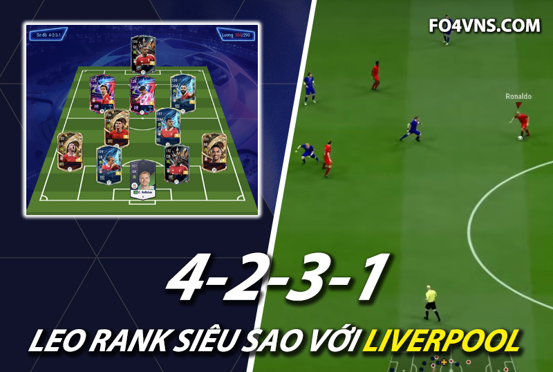 Chiến thuật FC Online : Kết hợp song sát Isak và Suarez sơ đồ 4231 Liverpool
