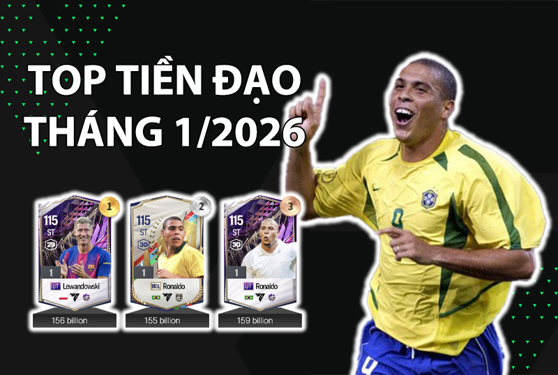 Những cầu thủ được dùng nhiều nhất FC Online tháng 1/2026 vị trí tiền đạo