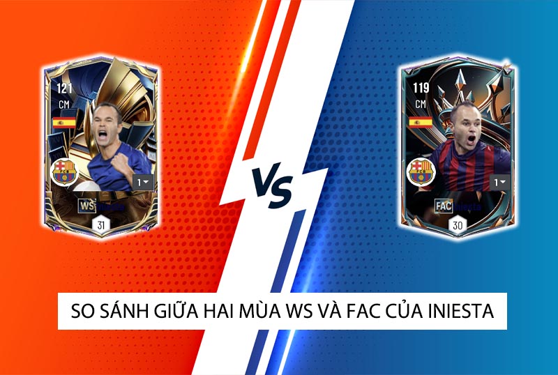 So sánh hai mùa giải FAC và WS của Iniesta trong FC Online